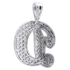 Large Diamond Initial Letter Pendant For Men 10K Yellow Gold White Blue Diamonds 13 Large Diamond Initial Letter Pendant For Men 10K Yellow Gold White Blue Diamonds -H'Hen Sale Store 018028 backwh