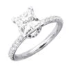 Unique Princess Cut Diamond Engagement Ring F/VS Diamonds 2 Carat 14K White Gold