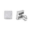 1 Carat Diamond Earrings 14K White Gold Studs