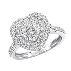 1 Carat Diamond Ring For Women Heart Design 14K Yellow Gold 15 1 Carat Diamond Ring For Women Heart Design 14K Yellow Gold -H'Hen Sale Store 1 carat diamond ring for women heart design 14k yellow rose white gold mainwh