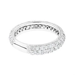 1 Carat Diamond Wedding Band For Women 14K White Gold 11 1 Carat Diamond Wedding Band For Women 14K White Gold -H'Hen Sale Store 1 carat diamond wedding band for women in 14k gold backwh