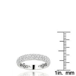 1 Carat Diamond Wedding Band For Women 14K White Gold 13 1 Carat Diamond Wedding Band For Women 14K White Gold -H'Hen Sale Store 1 carat diamond wedding band for women in 14k gold rulerwh