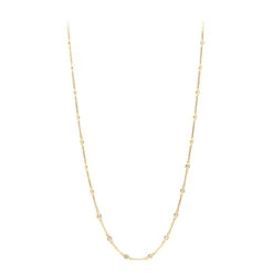 1 Carat Diamonds By The Yard Necklace 14K Yellow Gold