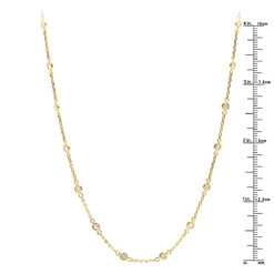 1 Carat Diamonds By The Yard Necklace 14K Yellow Gold -H'Hen Sale Store 1 carat diamonds by the yard necklace in 14k white rose yellow gold rulerye