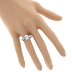 1 Carat Luxurman Ladies Diamond Engagement Ring Cluster Diamonds 14K White Gold -H'Hen Sale Store 1 carat luxurman ladies diamond engagement ring cluster diamonds 14k gold bodwh