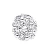 1 Cluster Diamond Earring 0.20ct 14K White Gold Single Earring Men's