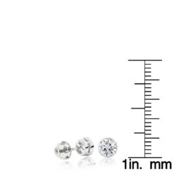 1 Ct. Diamond Stud Earrings Bezel Set Round Cut -H'Hen Sale Store 1 ct diamond stud earrings bezel set round cut p 5660 rulerwh