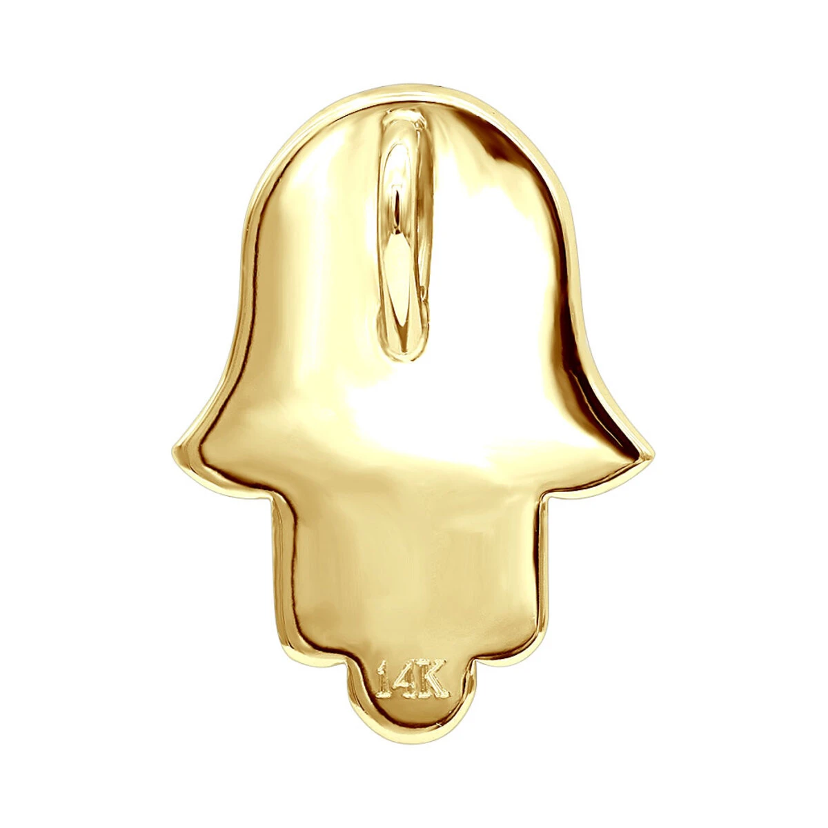 14K White Gold Jewish 1 Inch Diamond Hamsa Hand Amulet Pendant 1.5ct 7 14K White Gold Jewish 1 Inch Diamond Hamsa Hand Amulet Pendant 1.5ct - Image 5