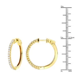 1 Inch Diamond Hoop Earrings 0.86ct 14K Yellow Gold -H'Hen Sale Store 1 inch diamond hoop earrings 086ct 14k p 44581 rulerye