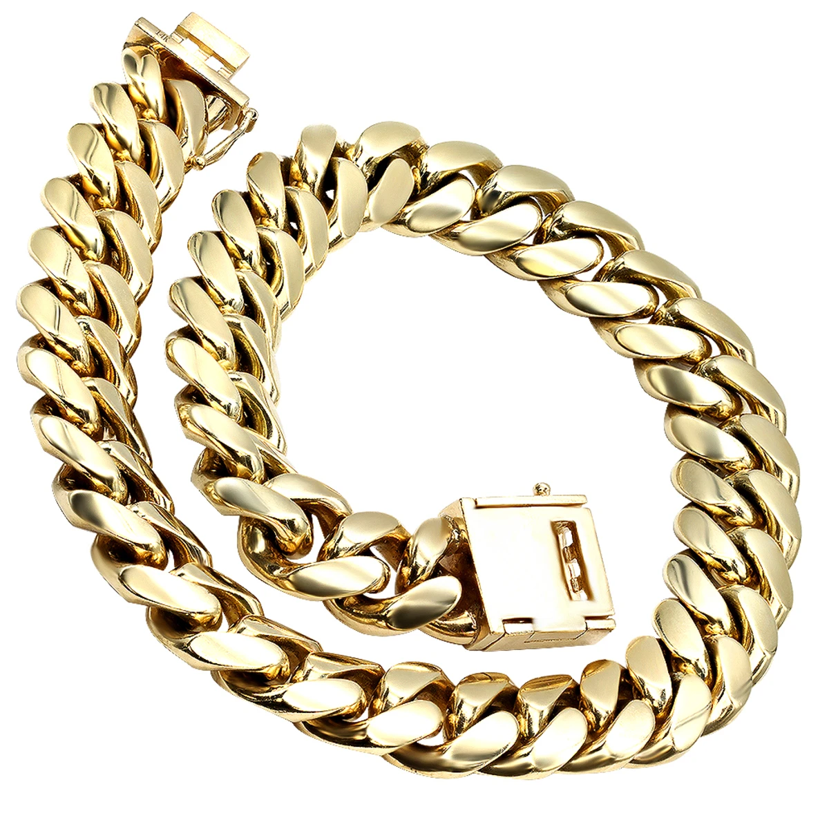 Solid 14K Yellow Gold Diamond Cuban Link Chain 1 Kilo 7 Solid 14K Yellow Gold Diamond Cuban Link Chain 1 Kilo - Image 5