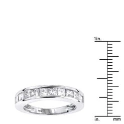 Thin 1 Row Princess Cut Diamond Wedding Band 1.65ct 10K Yellow Gold -H'Hen Sale Store 1 row princess cut diamond wedding band 183ct 10k gold rulerwh