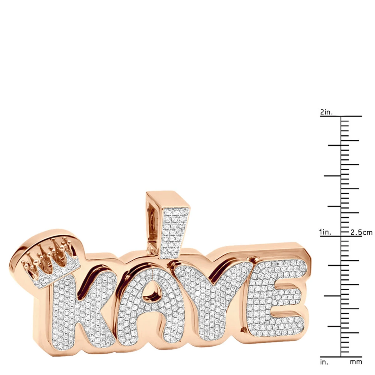 10K Rose Gold 2.5 Carat Diamond Name Plate Pendant For Men And Women 9 10K Rose Gold 2.5 Carat Diamond Name Plate Pendant For Men And Women - Image 7