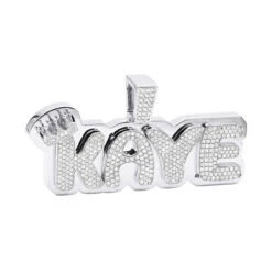 10K Rose Gold 2.5 Carat Diamond Name Plate Pendant For Men And Women 12 10K Rose Gold 2.5 Carat Diamond Name Plate Pendant For Men And Women -H'Hen Sale Store 100627 100627 white