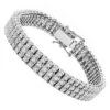 Solid 10K White Gold 3-Row Prong Diamond Bracelet For Men 1.85ct -H'Hen Sale Store 10k 3 row prong diamond toni tennis bracelet 185ct p 6125 wh 1686359585