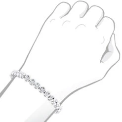 10K White Gold Bezel Set Round Diamond Tennis Bracelet 1.65ct By Luxurman -H'Hen Sale Store 10k gold bezel set round diamond tennis bracelet 165ct by luxurman bodwh
