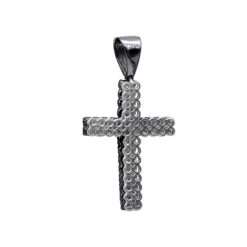 10K Yellow Gold Black Diamond Cross Pendant For Men 1.5ct By Luxurman -H'Hen Sale Store 10k gold black diamond cross pendant for men 15ct by luxurman backbl
