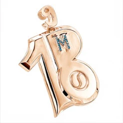 10K Yellow Gold Blue Diamond Unique Pendant For Men 0.45ct By Luxurman -H'Hen Sale Store 10k gold blue diamond unique custom pendant for men 045ct by luxurman ro