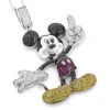 10K White Gold Color Diamond Mickey Mouse Pendant 5.22ct