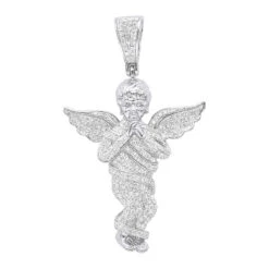 10K Yellow Gold Diamond Baby Angel Pendant For Men 1ct By Luxurman -H'Hen Sale Store 10k gold diamond baby angel pendant for men 13ct by luxurman wh