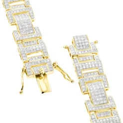 10K White Gold Men's Diamond Bracelet 3.22ct -H'Hen Sale Store 10k gold diamond bracelet 322ct p 43460 backye