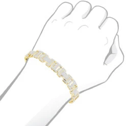 10K White Gold Men's Diamond Bracelet 3.22ct -H'Hen Sale Store 10k gold diamond bracelet 322ct p 43460 bodye