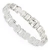 10K White Gold Men's Diamond Bracelet 3.22ct