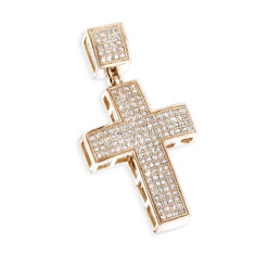 10K Yellow Gold Diamond Cross Pendant For Men 0.72ct 11 10K Yellow Gold Diamond Cross Pendant For Men 0.72ct -H'Hen Sale Store 10k gold diamond cross pendant 072ct p 40059 ro
