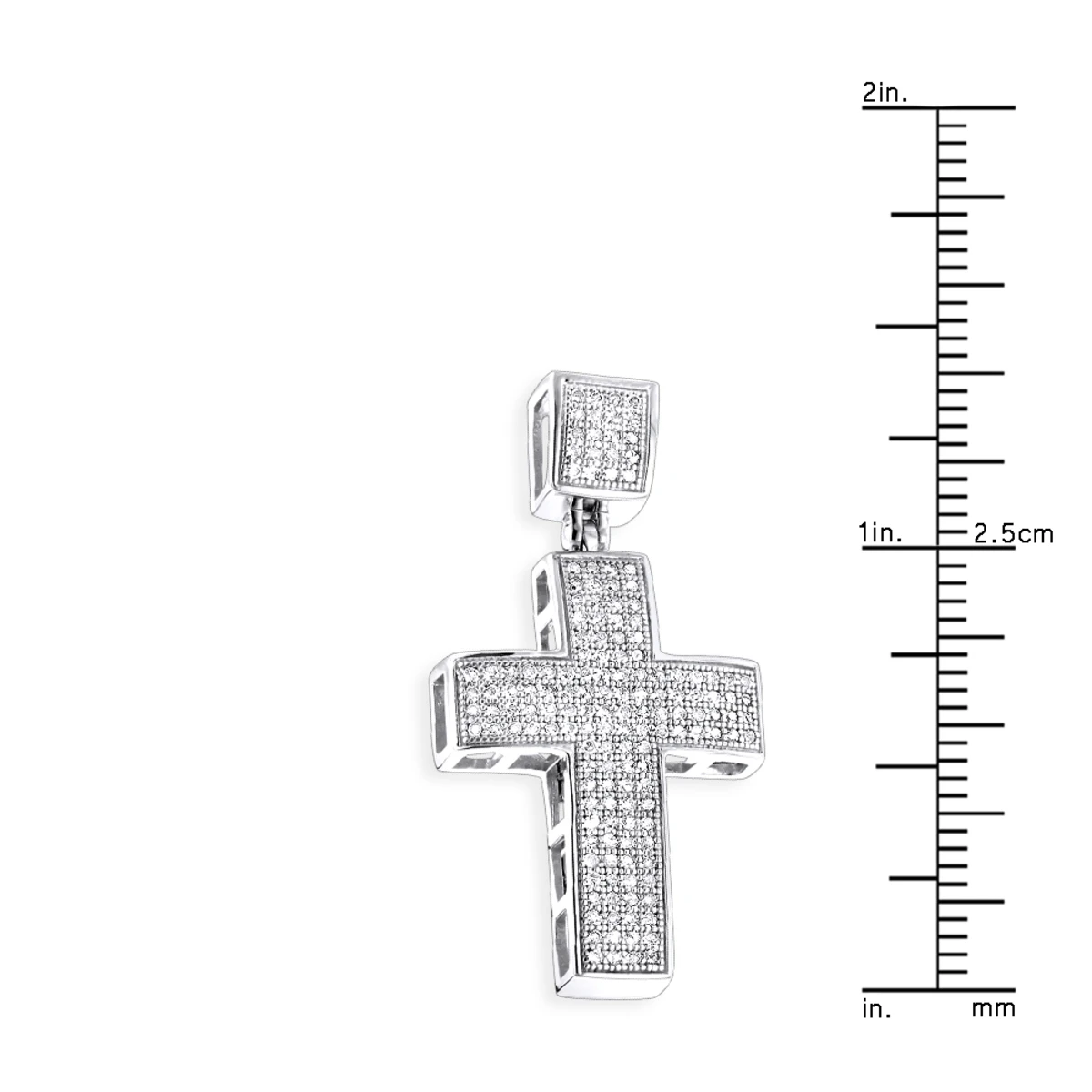 10K Yellow Gold Diamond Cross Pendant For Men 0.72ct 8 10K Yellow Gold Diamond Cross Pendant For Men 0.72ct - Image 6