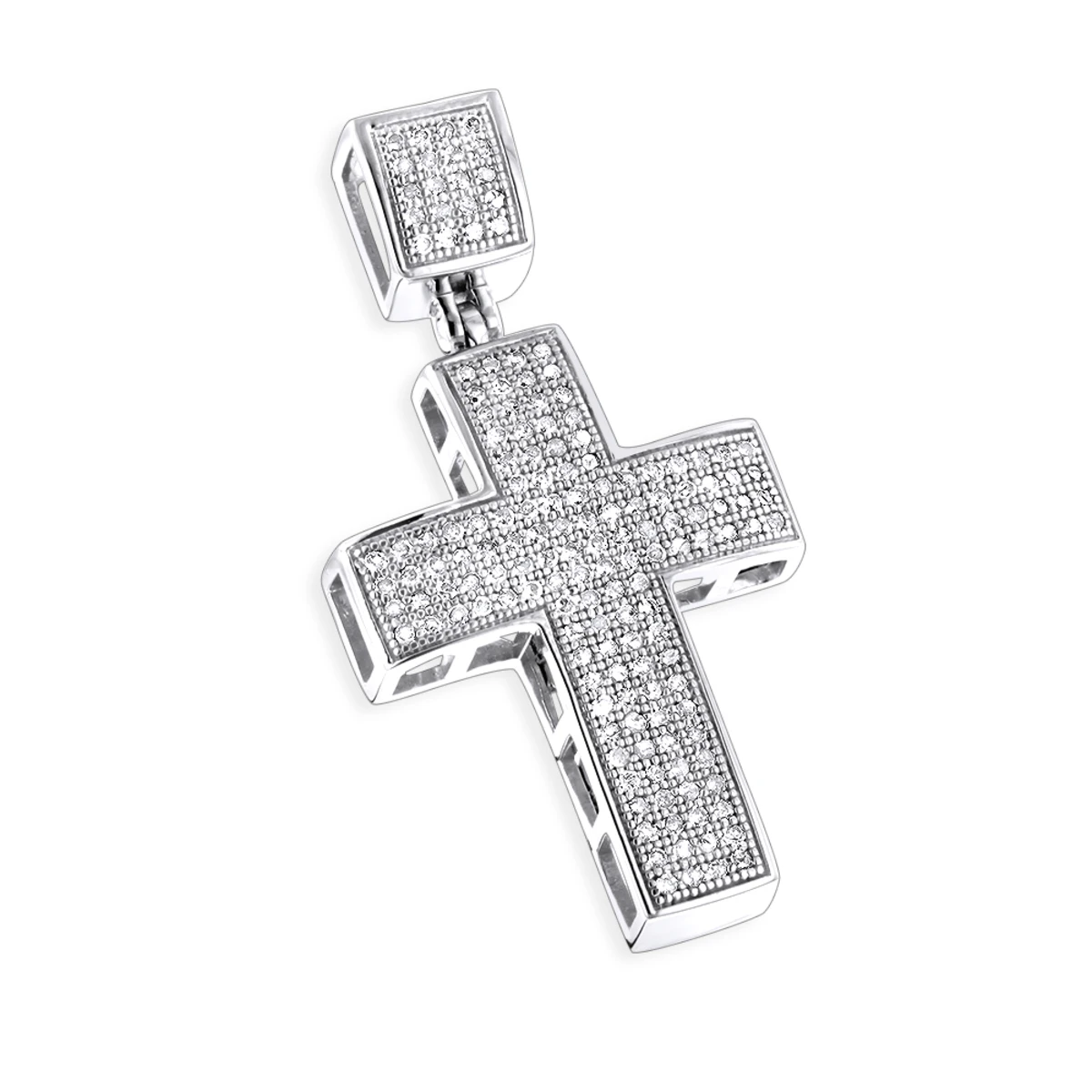 10K Yellow Gold Diamond Cross Pendant For Men 0.72ct 4 10K Yellow Gold Diamond Cross Pendant For Men 0.72ct - Image 2