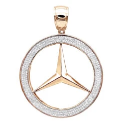 10K White Gold Diamond Mercedes-Benz Pendant For Men 1 Carat 10 10K White Gold Diamond Mercedes-Benz Pendant For Men 1 Carat -H'Hen Sale Store 10k gold diamond mercedes benz pendant for men 1 carat ro