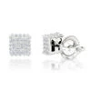 10K White Gold Diamond Stud Earrings 0.33ct