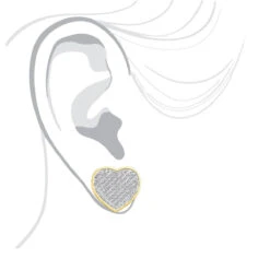 10K White Gold Heart Shaped Diamond Stud Earrings 0.63ct -H'Hen Sale Store 10k gold heart shaped diamond stud earrings 063ct p 6179 bodye