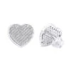 10K White Gold Heart Shaped Diamond Stud Earrings 0.63ct