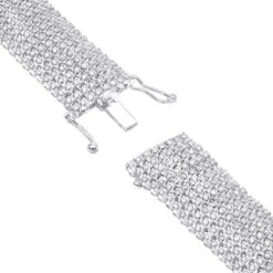 Hip Hip 10K Yellow Gold 8-Row Tennis Diamond Bracelet For Men 10 Carats -H'Hen Sale Store 10k gold mens 8 row diamond bracelet 825ct p 6025 backwh