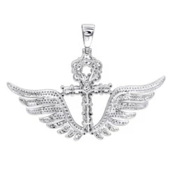 10K White Gold Men's Diamond Ankh Pendant Cross With Wings 3.33ct By Luxurman 11 10K White Gold Men's Diamond Ankh Pendant Cross With Wings 3.33ct By Luxurman -H'Hen Sale Store 10k gold mens diamond ankh pendant cross with wings 333ct by luxurman backwh