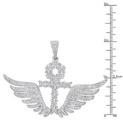 10K White Gold Men's Diamond Ankh Pendant Cross With Wings 3.33ct By Luxurman 13 10K White Gold Men's Diamond Ankh Pendant Cross With Wings 3.33ct By Luxurman -H'Hen Sale Store 10k gold mens diamond ankh pendant cross with wings 333ct by luxurman rulerwh