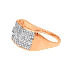 10K White Gold Men's Diamond Ring 0.60ct -H'Hen Sale Store 10k gold mens diamond ring 060ct p 42656 backro