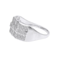 10K White Gold Men's Diamond Ring 0.60ct -H'Hen Sale Store 10k gold mens diamond ring 060ct p 42656 backwh
