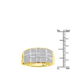 10K White Gold Men's Diamond Ring 0.60ct -H'Hen Sale Store 10k gold mens diamond ring 060ct p 42656 rulerye