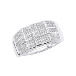 10K White Gold Men's Diamond Ring 0.60ct