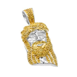 10K Rose Gold Micro Jesus Piece Yellow Diamond Face Pendant 0.5ct By Luxurman -H'Hen Sale Store 10k gold micro jesus piece yellow diamond face pendant 04ct by luxurman wh