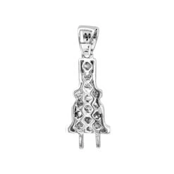 10K White Gold Mini Power Plug Diamond Pendant For Men 0.2ct By Luxurman -H'Hen Sale Store 10k gold power plug diamond pendant for men 02ct by luxurman backwh