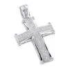 10K White Gold Round Diamond Cross Pendant 1ct -H'Hen Sale Store 10k gold round diamond cross pendant 100ct p 22435