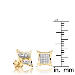 10K White Gold Round Diamond Kite Stud Earrings 0.18ct -H'Hen Sale Store 10k gold round diamond kite stud earrings 018ct p 47959 rulerye