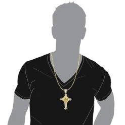 10K Yellow Gold Unique Large Lion Head Cross Pendant For Men 3.29ct By Luxurman -H'Hen Sale Store 10k gold unique large lion head cross pendant for men 329ct by luxurman bodye