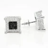 10K White Gold White Black Diamond Earrings 1.21ct -H'Hen Sale Store 10k gold white black diamond earrings 121ct 1