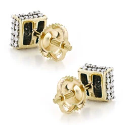 10K Yellow Gold Pave Diamond Stud Earrings 0.5ct -H'Hen Sale Store 10k pave diamond stud earrings 053ct p 41805 backye