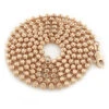 10K Rose Gold Moon Cut Bead Chain For Men 3mm 22-40in -H'Hen Sale Store 10k rose gold moon cut bead chain 3mm 22 40in 1