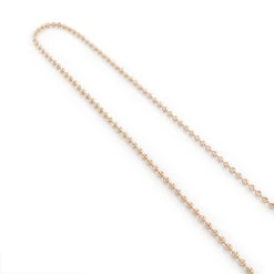 10K Rose Gold Moon Cut Bead Chain For Men 3mm 22-40in -H'Hen Sale Store 10k rose gold moon cut bead chain 3mm 22 40in 2