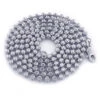 Men's 10K White Gold Moon Cut Bead Chain 3mm; 22-40in 2 Men's 10K White Gold Moon Cut Bead Chain 3mm; 22-40in -H'Hen Sale Store 10k white gold moon cut bead chain 3mm 22 40in 1